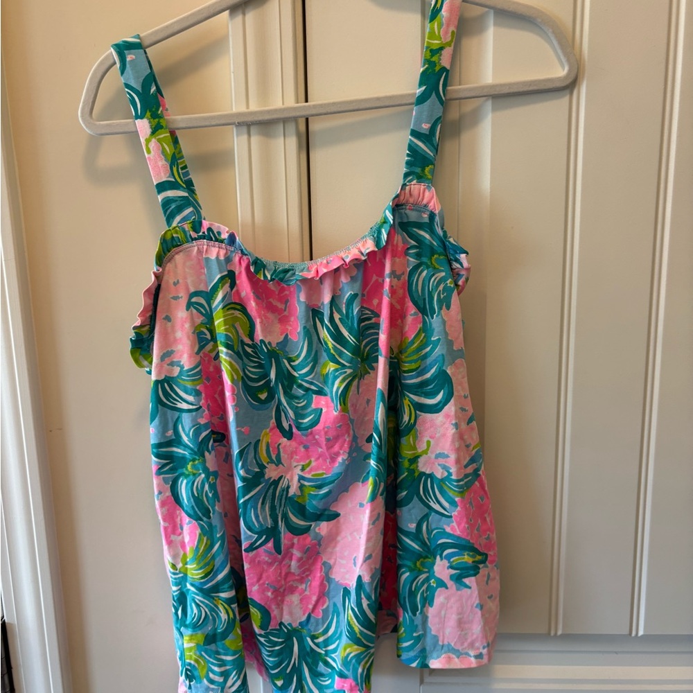 Lilly Pulitzer Jia Pineapple Print Tank Top - size LARGE